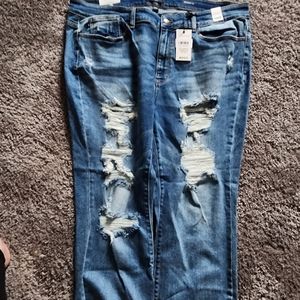 Judy Blue Distressed Boyfriend Jeans 22w